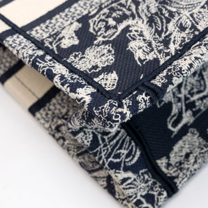 CHRISTIAN DIOR SMALL BOOK TOTE BLUE TOILE DE JOUY EMBROIDERY