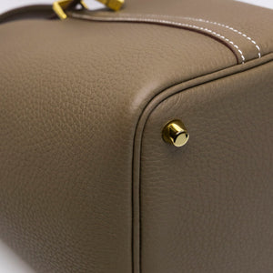 HERMES PICOTIN LOCK 18 ETOUPE GHW STAMP G
