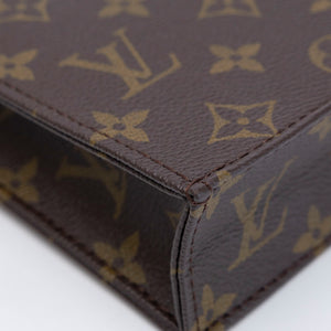 LOUIS VUITTON PETIT SAC PLAT MINI BAG MONOGRAM CANVAS GHW (MICROCHIP)