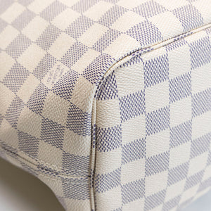 LOUIS VUITTON NEVERFULL MM DAMIER AZUR CANVAS ROSE BALLERINE GHW