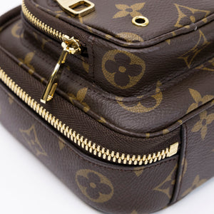 LOUIS VUITTON UTILITY CROSSBODY BAG BROWN MONOGRAM CANVAS GHW (MICROCHIP)