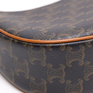CELINE MEDIUM AVA BAG TRIOMPHE CANVAS / CALFSKIN BROWN GHW