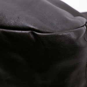 PRADA BLACK VITELLO DAINO LEATHER ZIP TOP HOBO BAG GHW