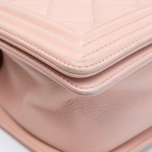 CHANEL MEDIUM LEBOY LIGHT PINK CALFSKIN LEATHER SHW