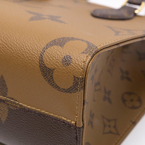 LOUIS VUITTON ON THE GO BROWN MONOGRAM CANVAS TOTE BAG GHW (MICROCHIP)