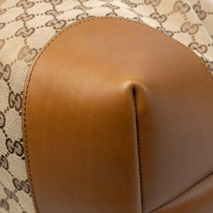 GUCCI BOSTON BAG GG CANVAS BROWN TOTE BAG SHW