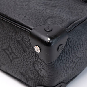 LOUIS VUITTON MINI SOFT TRUNK MONOGRAM TAURILLON LEATHER SO BLACK (MICROCHIP)