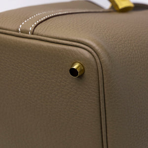 HERMES PICOTIN LOCK 18 ETOUPE GHW STAMP G