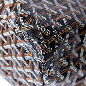 GOYARD SAINT LOUIS GM TOTE BAG GOYARDINE CANVAS/LEATHER  BLACK SHW