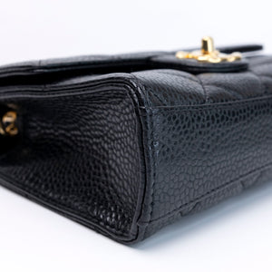 CHANEL 26C MINI FLAP BAG BLACK CAVIAR GHW (MICROCHIP)