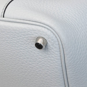 HERMES PICOTIN LOCK 18 CLEMENCE BLUE PALE STAMP W