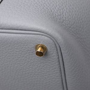 HERMES PICOTIN LOCK 18 GRIS PANTIN CLEMENCE LEATHER GHW STAMP K
