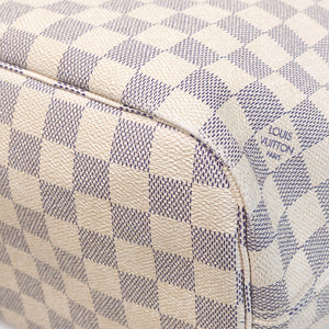 LOUIS VUITTON NEVERFULL MM DAMIER AZUR CANVAS ROSE BALLERINE GHW