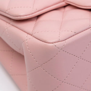 CHANEL MINI SQUARE FLAP BAG LAMBSKIN LIGHT PINK LGHW (MICROCHIP)