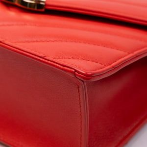 CHANEL CHEVRON FLAP BAG CALFSKIN LEATHER LGHW