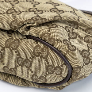 GUCCI GG CANVAS ACCESSORIES POCHETTE BAG BEIGE GHW