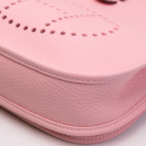 HERMES EVELYNE 23 CLEMENCE LEATHER ROSE SAKURA SHW STAMP K