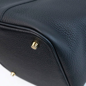 HERMES PICOTIN 22 CLEMENCE BLACK GHW STAMP K