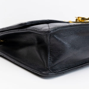 CHANEL CC GOLDEN CLASS FLAP BAG BLACK LAMBSKIN GHW