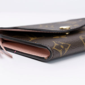 LOUIS VUITTON ROSALIE COIN CASE BROWN / PINK MONOGRAM GHW