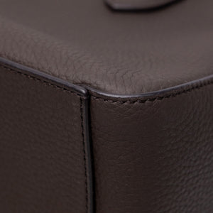 THE ROW TOP HANDLE ESPRESSO CALFSKIN LEATHER SHW