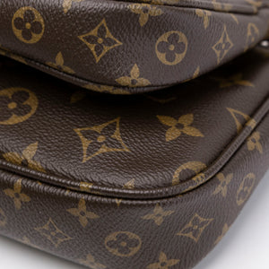 LOUIS VUITTON MULTI POCHETTE ACCESSORIES MONOGRAM CANVAS PINK STRAP GHW