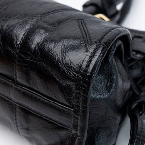 PRADA MINI BONNIE HANDBAG BLACK CALFSKIN GHW