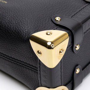 LOUIS VUITTON SIDE TRUNK PM BLACK GRAINED CALFSKIN GHW (MICROCHIP)