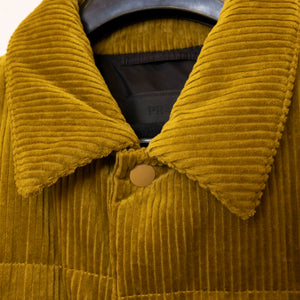 PRADA COTTON CORDUROY DOWN PUFFER MEN JACKET BROWN SIZE M