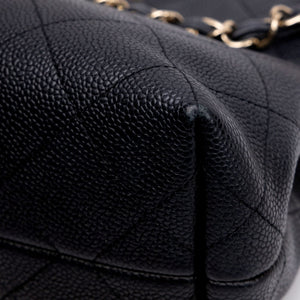 CHANEL SMALL CITY WALK HOBO BLACK CAVIAR QUILTED LEATHER GHW