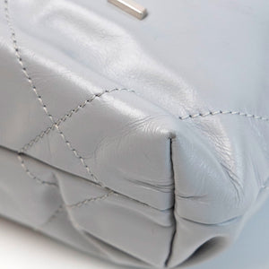CHANEL MINI 22 BAG CALFSKIN LIGHT GREY SHW (MICROCHIP)