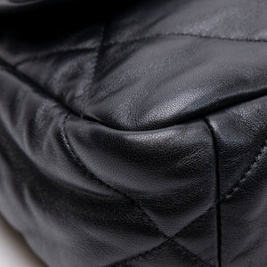 CHANEL SMALL 19 BAG LAMBSKIN BLACK MULTICOLOUR HARDWARE (MICROCHIP)
