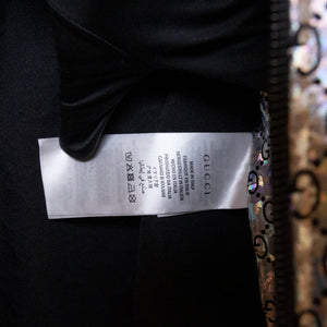GUCCI GG LAMINATED TRACK JACKET SILVER