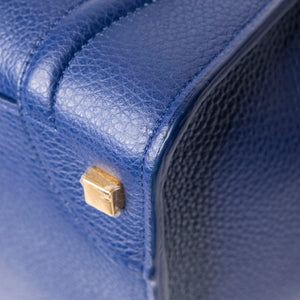 CELINE MICRO LUGGAGE TOTE BLUE CALFSKIN GHW
