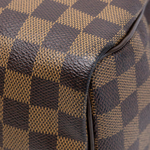 LOUIS VUITTON SPEEDY BANDOULIERE 25 DAMIER EBENE CANVAS / LEATHER GHW