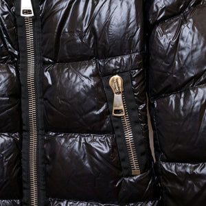 MONCLER JOUX QUILTED NYLON JACKET BLACK SIZE 2
