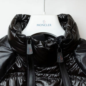 MONCLER GRENOBLE JOCELME CROPPED DOWN JACKET BLACK SIZE 2