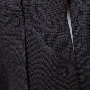 CHRISTIAN DIOR 30 MONTAIGNE KNIT WOOL DOUBLE BREASTED BAR JACKET BLACK SIZE 4
