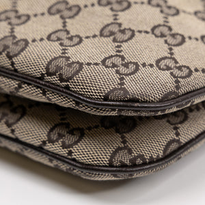 GUCCI GG SHERRY LINE HOBO BAG BEIGE GG SUPREME CANVAS SHW