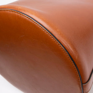 CELINE MAILLON TRIOMPHE BUCKET BAG BROWN CALFSKIN LEATHER GHW