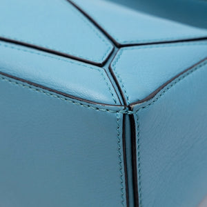 LOEWE MINI PUZZLE BAG CALFSKIN LIGHT BLUE SHW