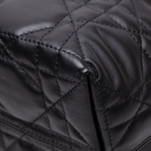CHRISTIAN DIOR SMALL TOUJOURS TOTE BAG BLACK CALFSKIN LEATHER GHW