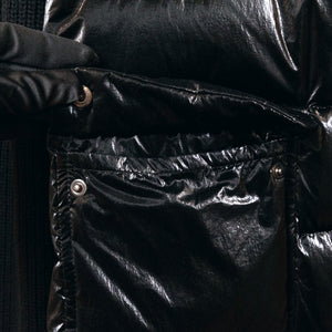 MONCLER PADDED WOOL JACKET BLACK