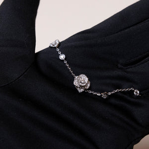 PIAGET 18K WHITE GOLD DIAMOND ROSE BRACELET