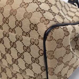 GUCCI GG CANVAS SUKEY TOTE BEIGE GHW