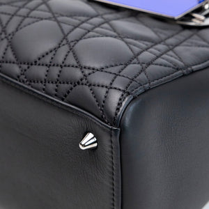 CHRISTIAN DIOR MEDIUM LADY DIOR ANSELM REYLE BLACK CALFSKIN SHW