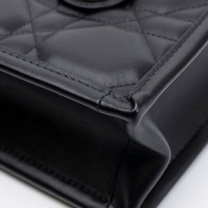 CHRISTIAN DIOR MINI DIOR BOOK TOTE BLACK MACROCANNAGE CALFSKIN GHW