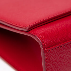 SAINT LAURENT KATE BAG MEDIUM RED CALFSKIN LEATHER GHW