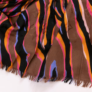 LOUIS VUITTON SILK WOOL ZEBRA SHAWL
