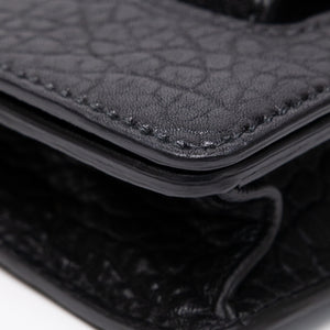 CHRISTIAN DIOR J'ADIOR FLAP BAG BLACK LAMBSKIN LEATHER SHW